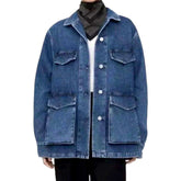 Vintage Regular Jeansmantel für Damen